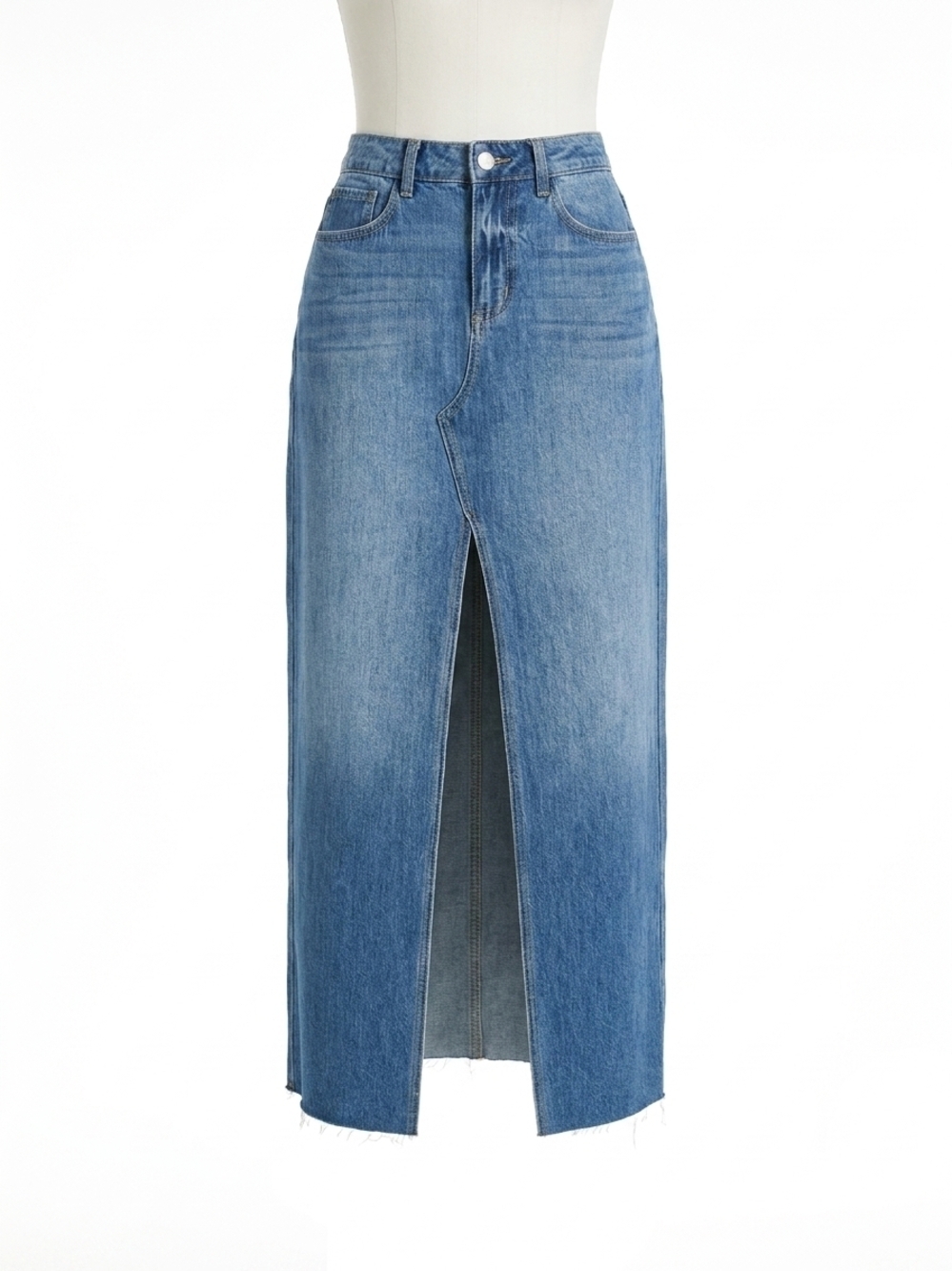 NEW L'AGENCE rysa denim skirt in woodrow